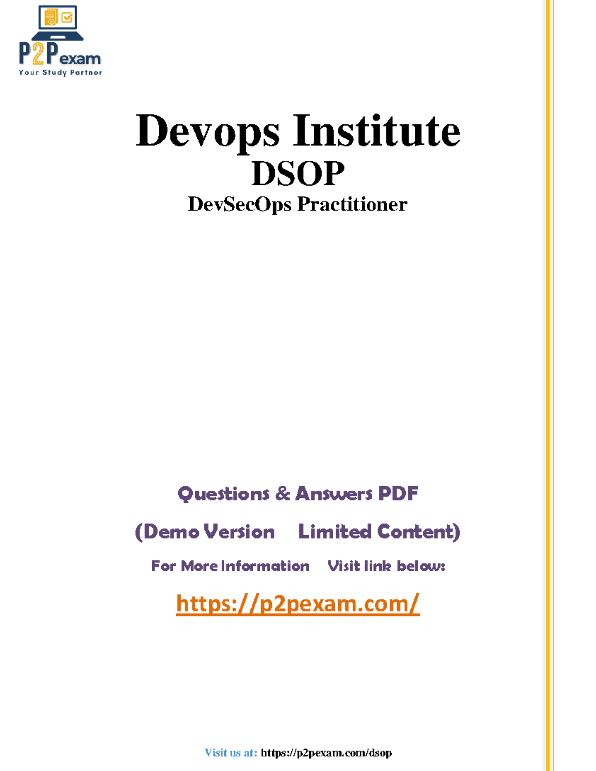 DSOP Questions and Answers pdf dumps - Questions & Answers PDF (Demo ...