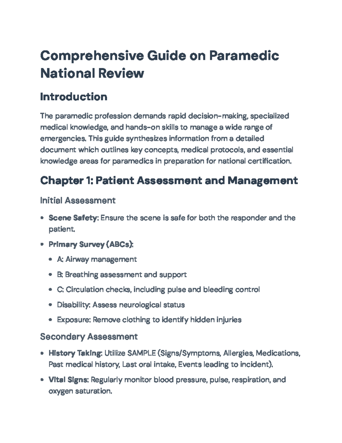Paramedic Essentials: Key Protocols for Emergencies & Certification ...