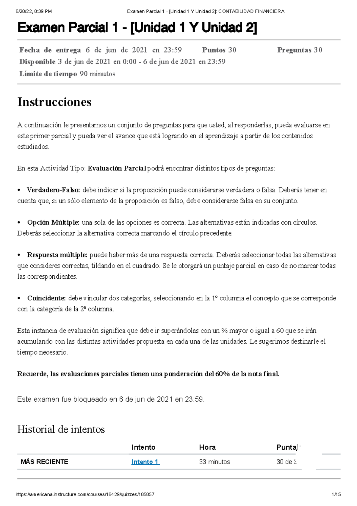 Examen Parcial 1 - [Unidad 1 Y Unidad 2] Contabilidad Financiera ...