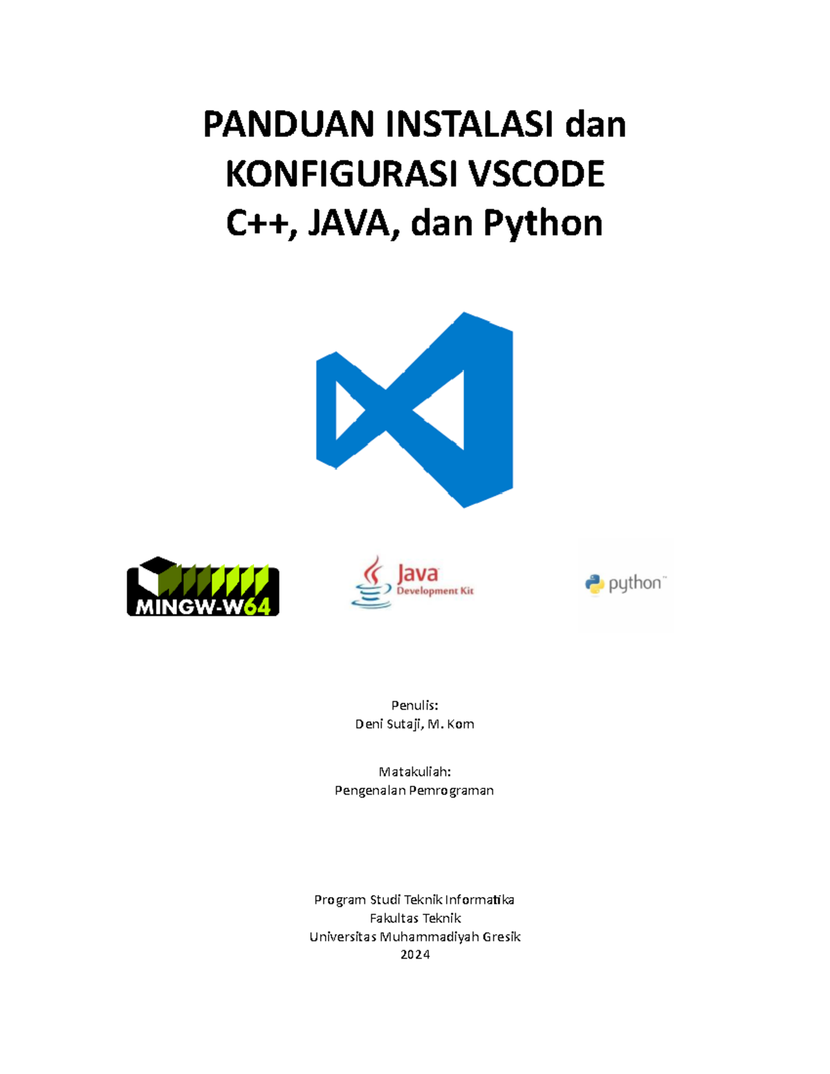 Panduan Instalasi VS Code untuk C++, Java, dan Python - Pengenalan ...