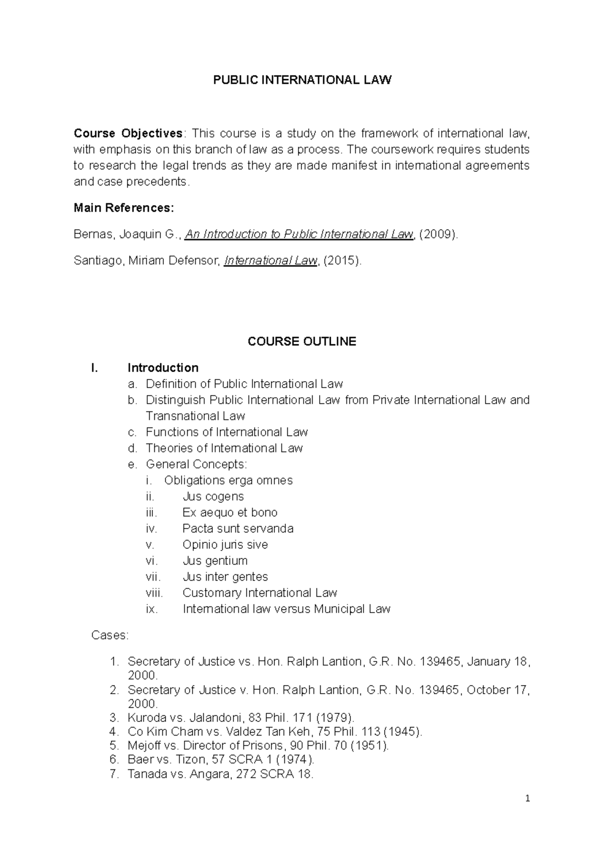 PIL 2025: Comprehensive Study Guide on Public International Law - Studocu