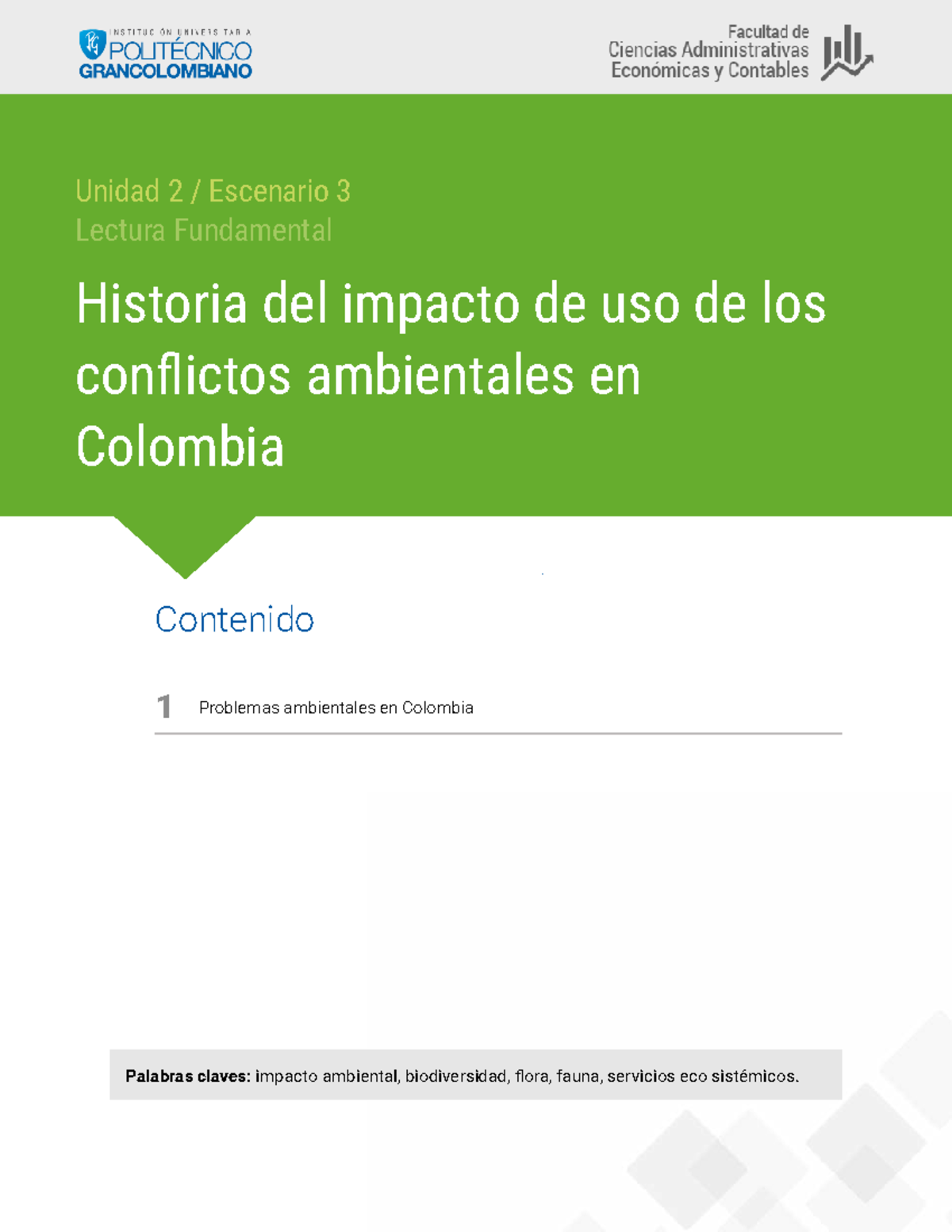 Unidad 2 Escenario 3: Impacto de Conflictos Ambientales en Colombia ...