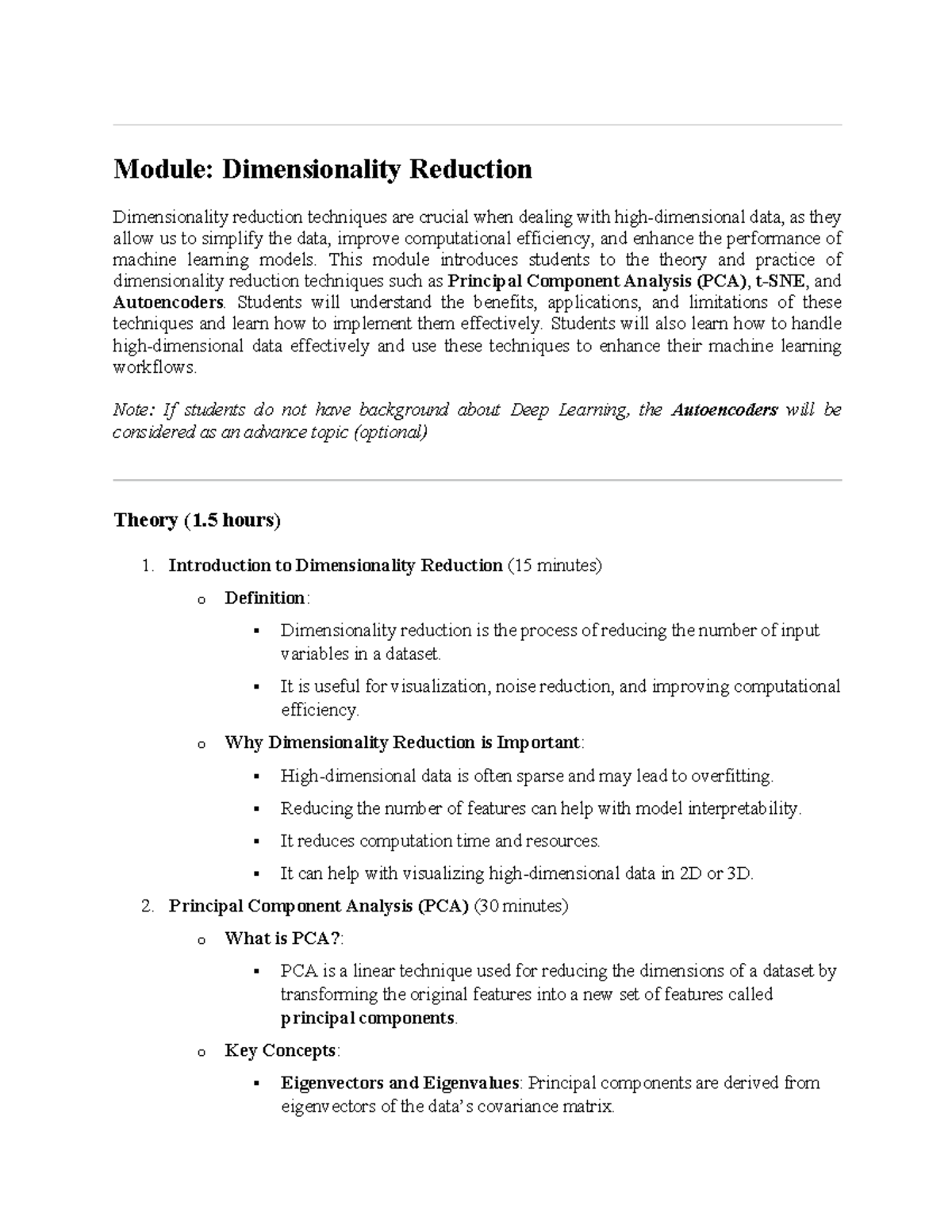W8 Dimensionality reduction techniques and applications in ML - Studocu