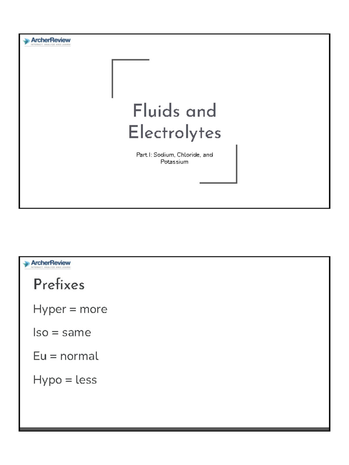 Fluids and Electrolytes Study Notes - Part 1 - Studocu