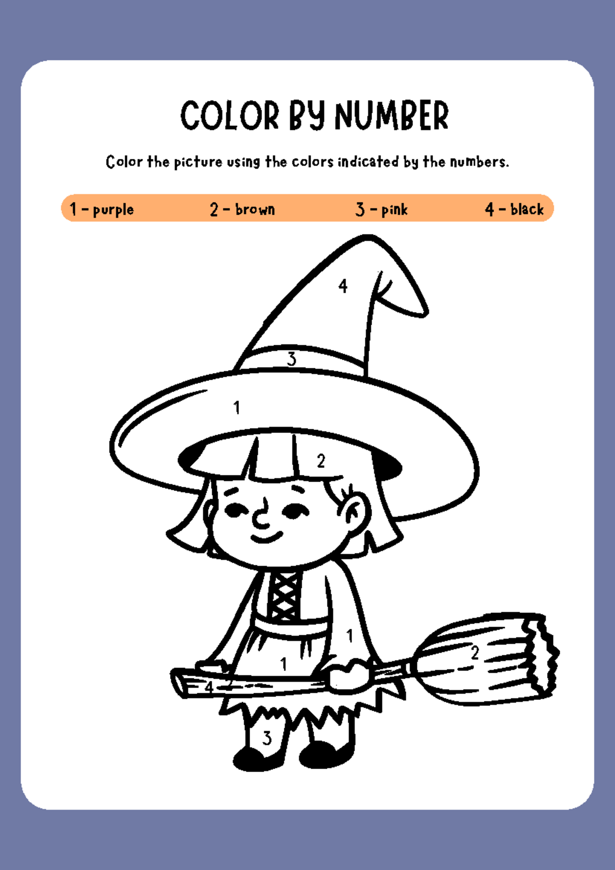 COLOR NUMBER Halloween Worksheet: Color by Number Activity - Studocu