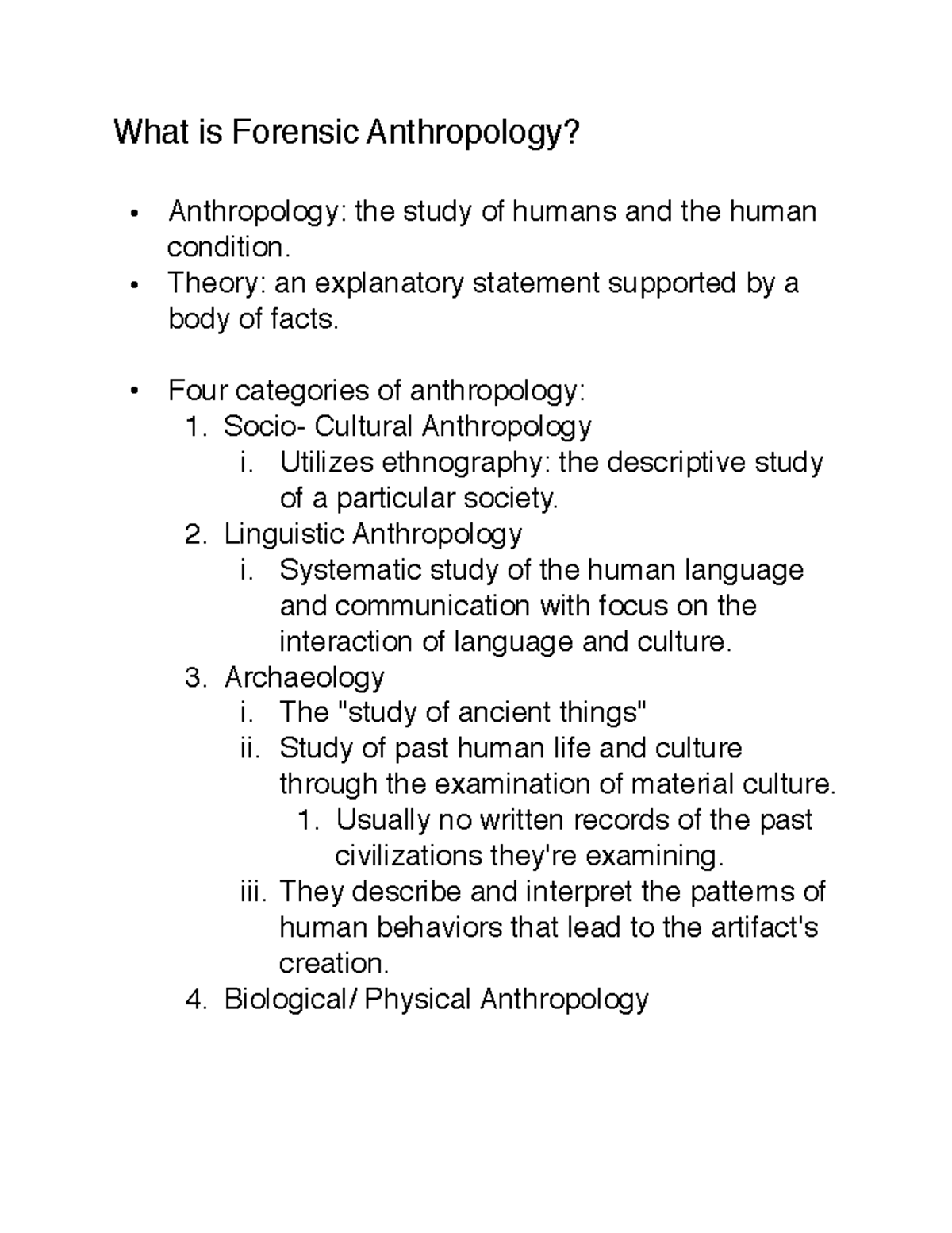 Ch 2 Notes - Summary Bare Bones - What is Forensic Anthropology ...