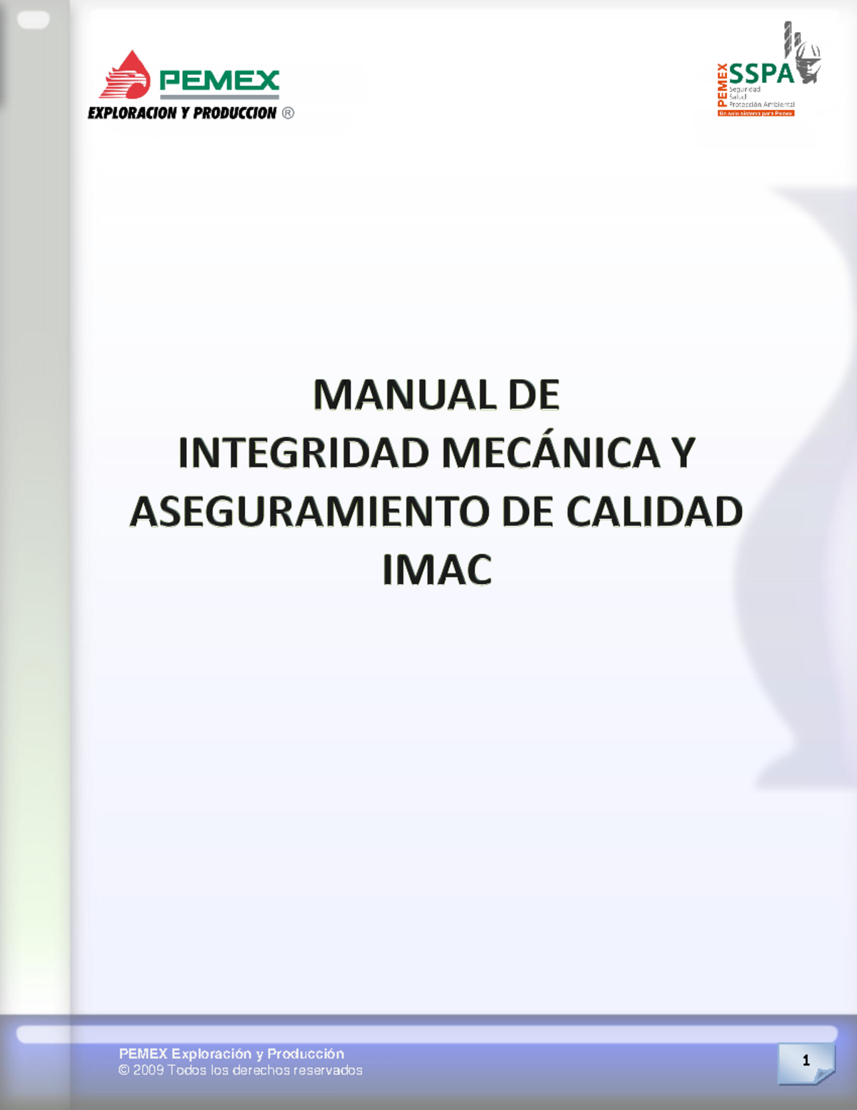 Manual de Integridad Mecánica y Aseguramiento de Calidad (IMAC) 2023 - Document Preview