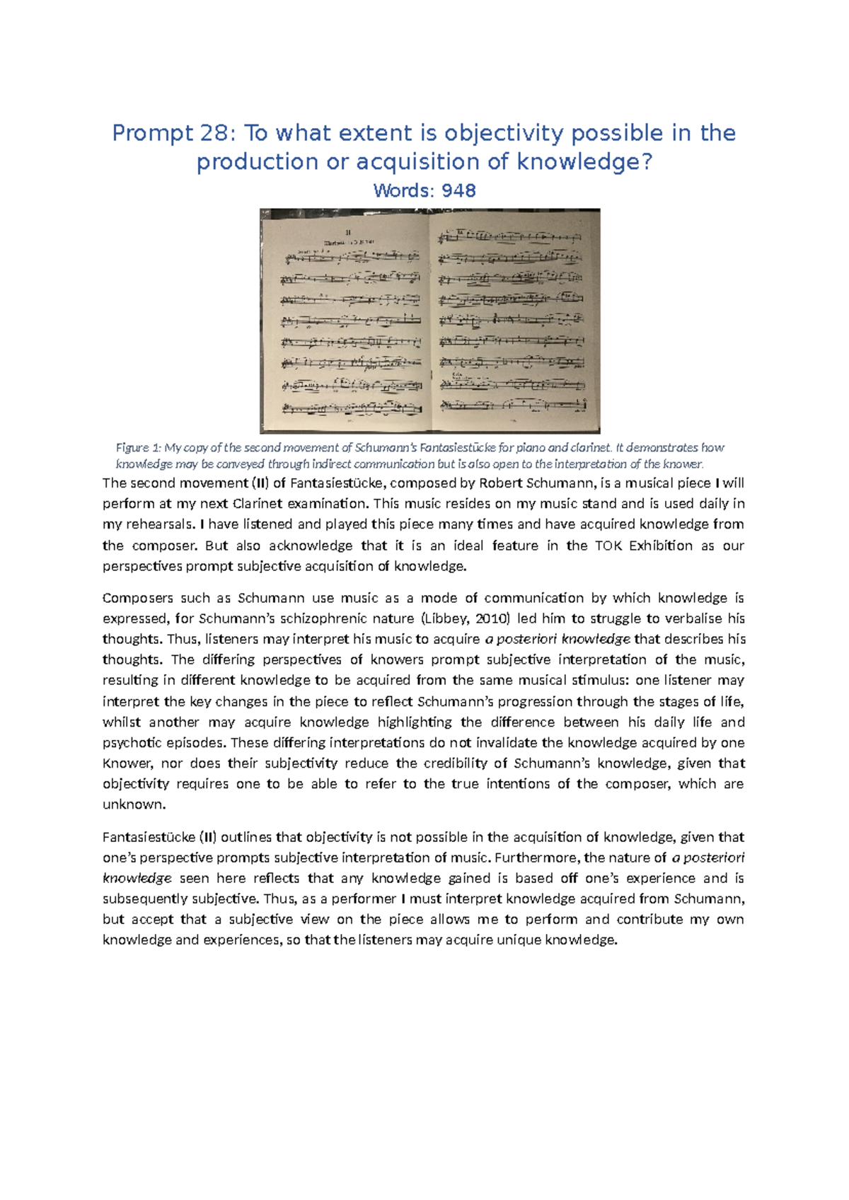 TOK Exhibition: Exploring Objectivity in Knowledge Acquisition - Studocu