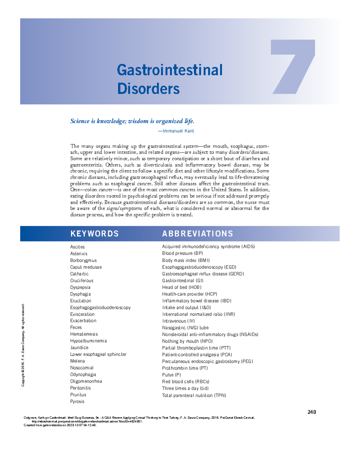 Med-Surg Success 3e: Q&A Review on GI Disorders and Critical Thinking ...