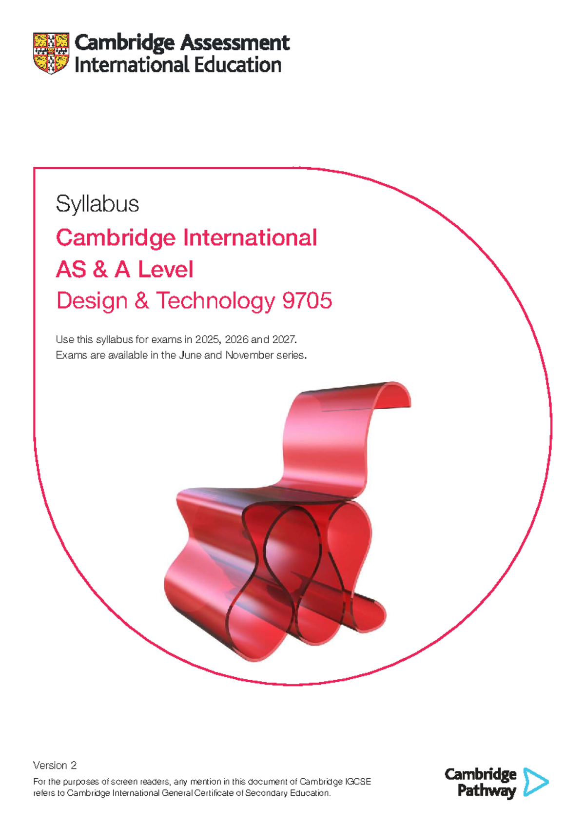 Cambridge International AS A Level Design Technology 9705 Syllabus ...