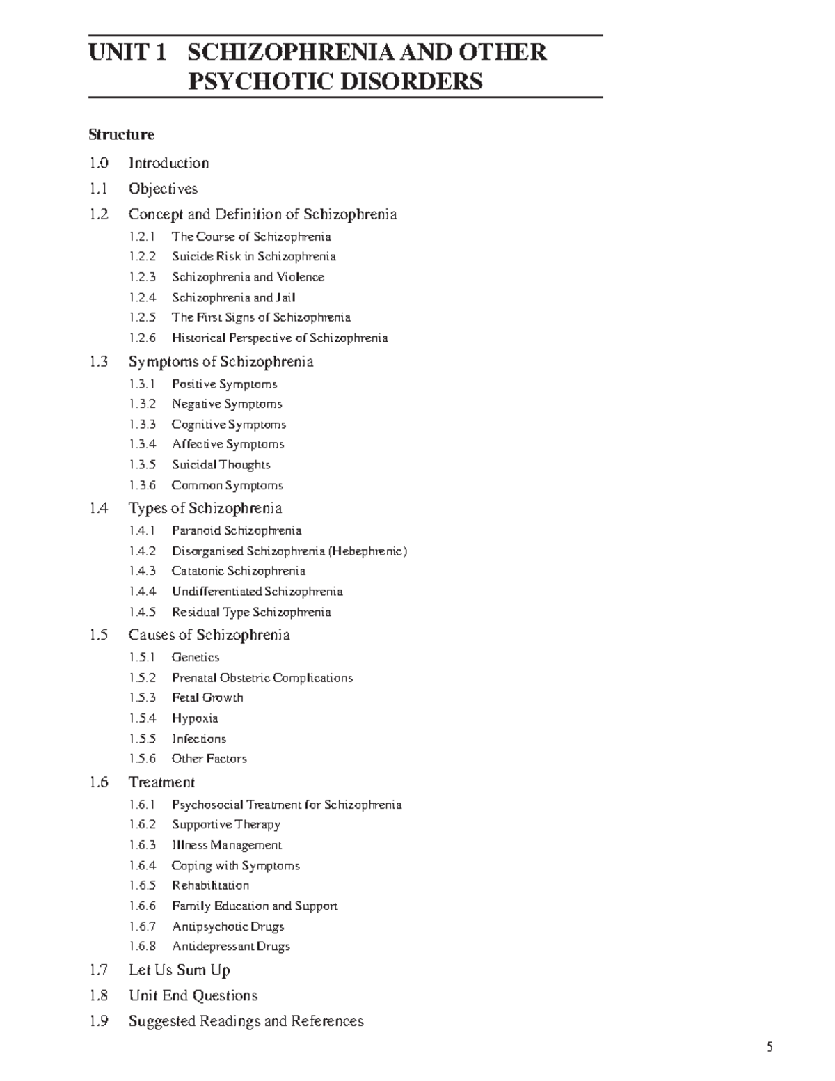 Unit 1: Summary of Schizophrenia and Other Psychotic Disorders - Studocu