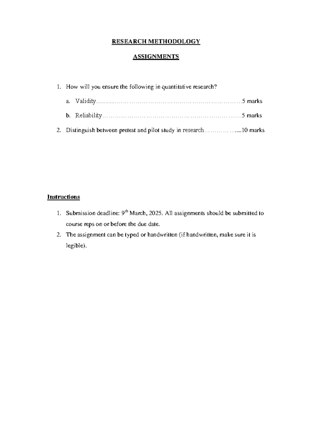 Research Assignment - Nice - RESEARCH METHODOLOGY ASSIGNMENTS How will ...
