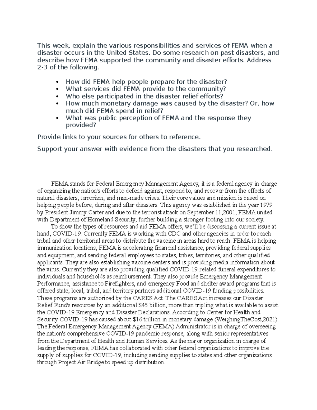 WEEK 1 - WEEK 1 DISCUSSION - This week, explain the various ...