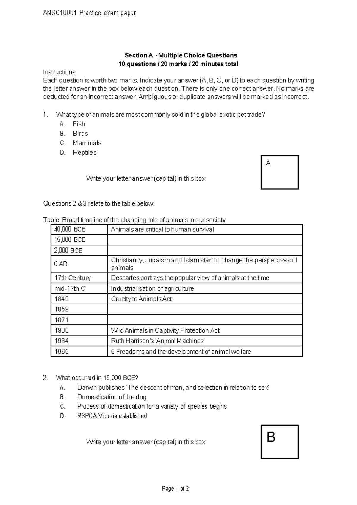 Practice Exam 2025: Tips for Answering Multiple Choice & Short Answer ...