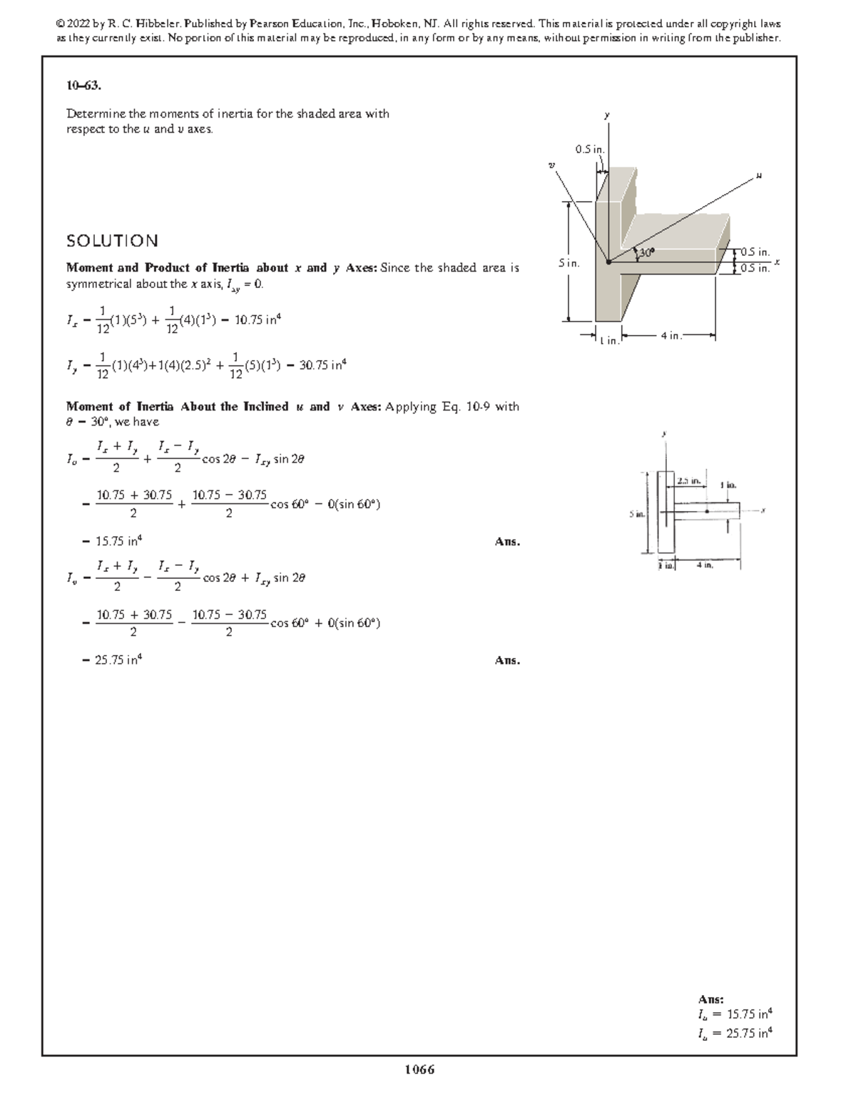 SWK 15th Ed Solution Manual: Moments of Inertia Analysis - Studocu