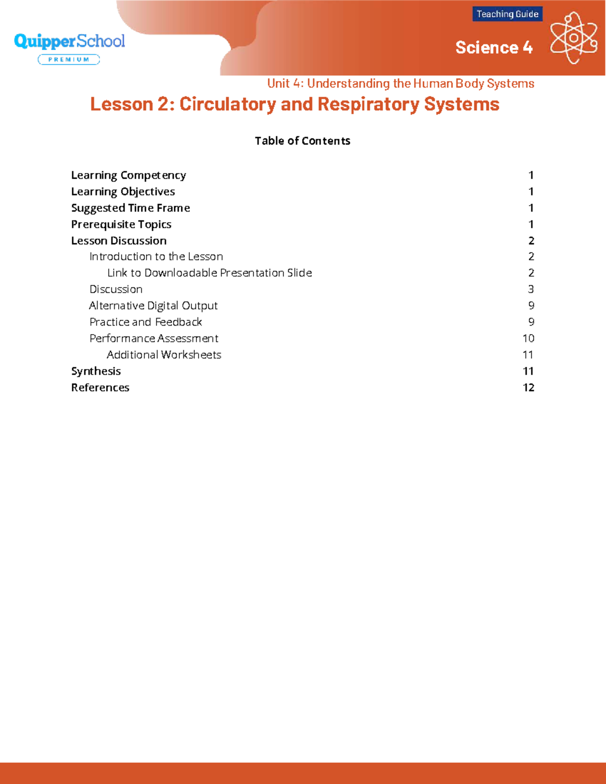 S4: Understanding the Human Body - Circulatory & Respiratory Systems ...