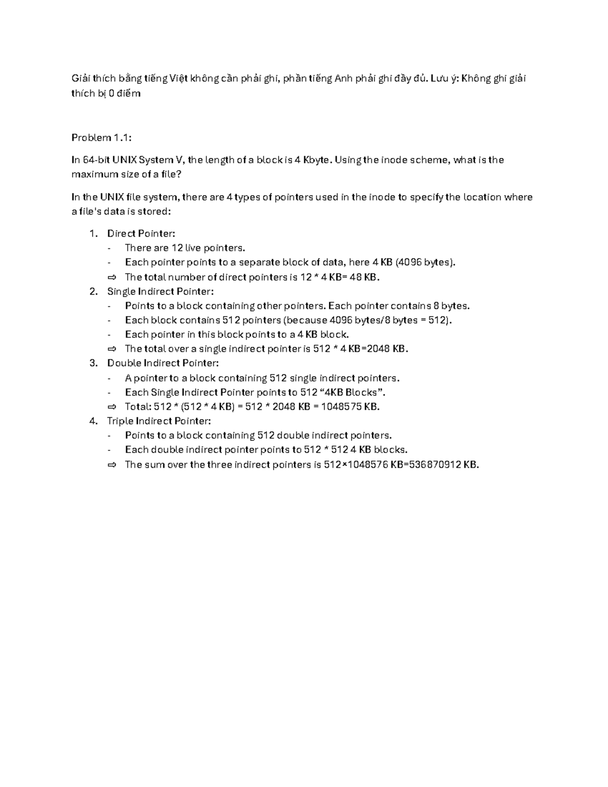 OS - Final Review Problems and Solutions 2023 - Document Preview