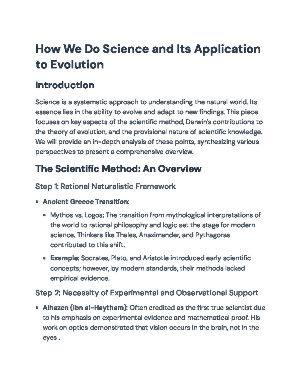 Understanding Science: Methodology & Evolutionary Insights - Studocu