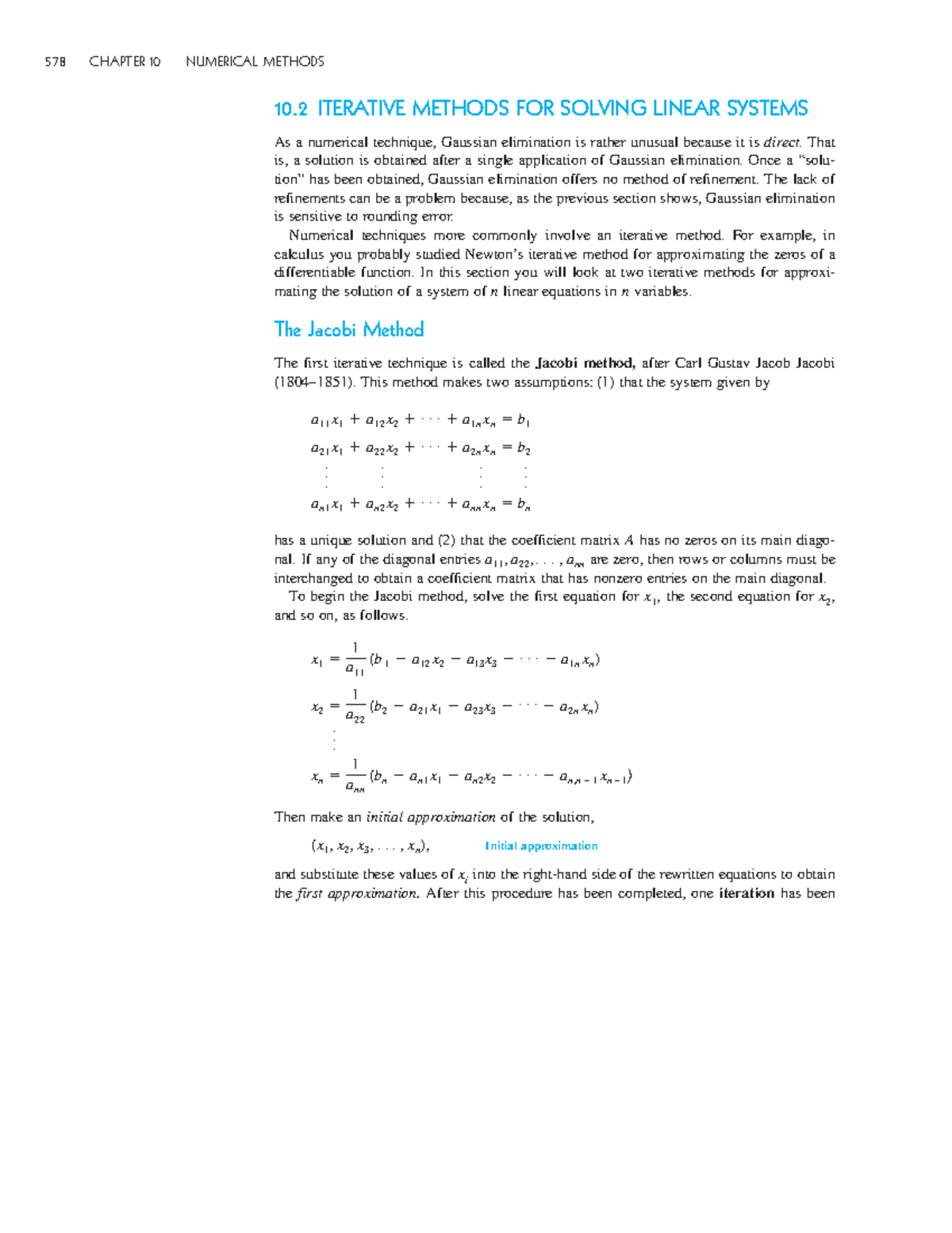 Iterative methods - Lecture notes 7 - 10 ITERATIVE METHODS FOR SOLVING ...