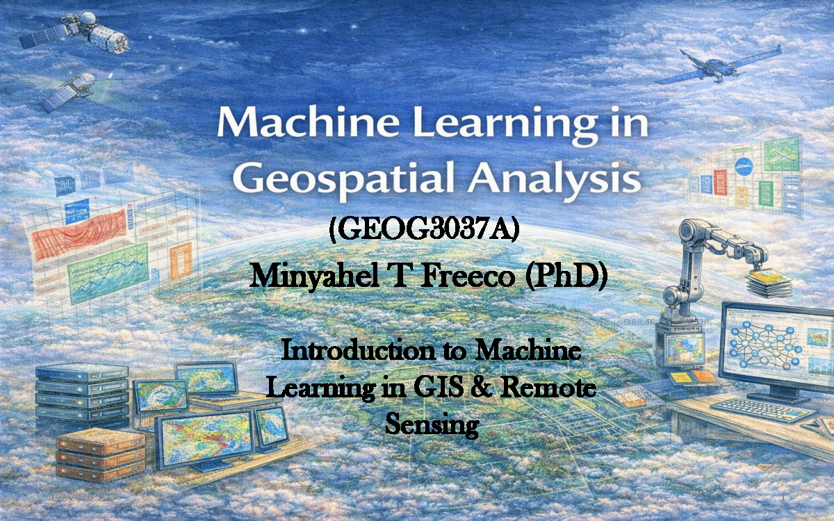 GEOG3037A Lecture: Machine Learning in GIS & Remote Sensing - Studocu