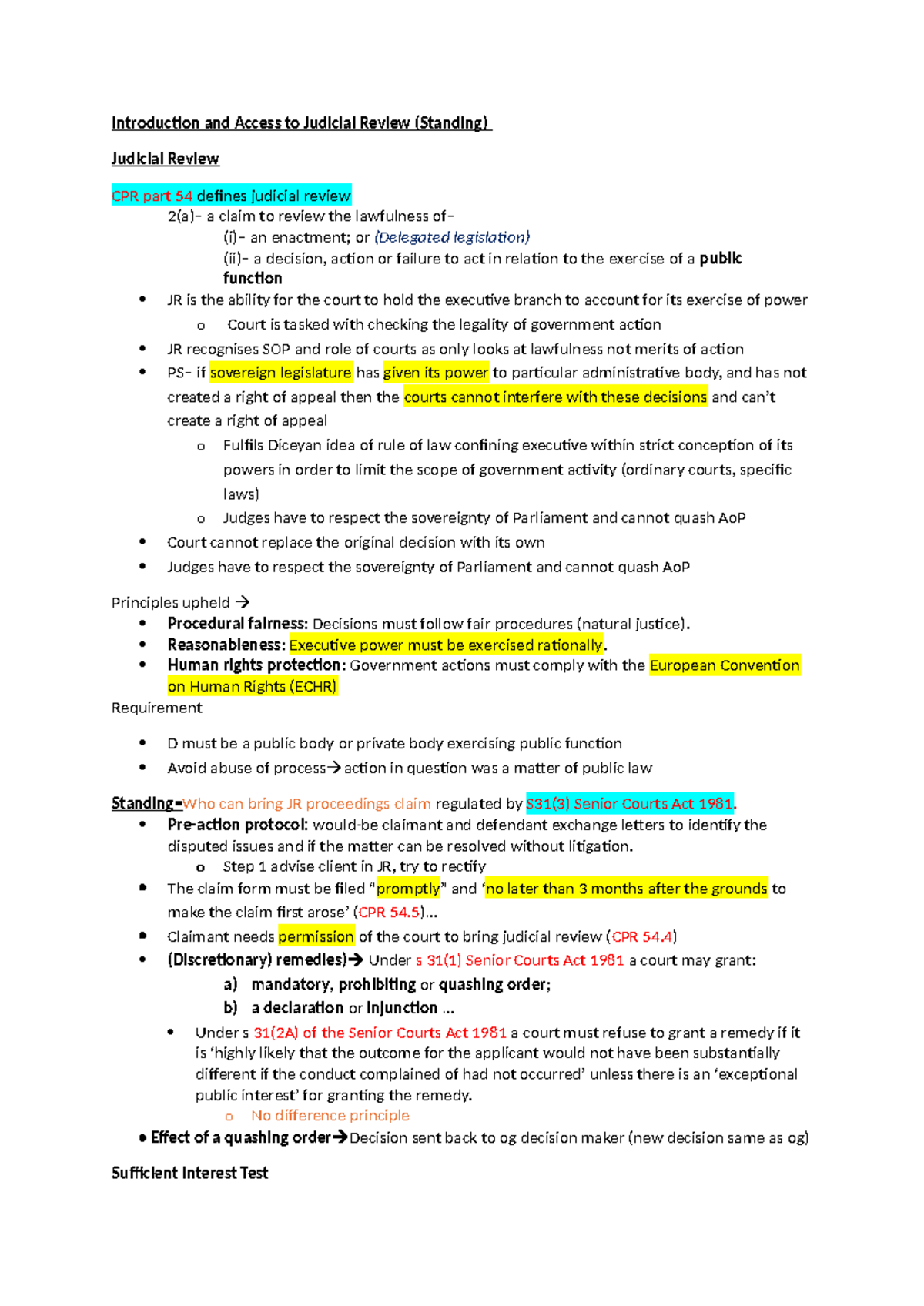 Judicial Review and Standing: Key Concepts in Administrative Law (Admin ...