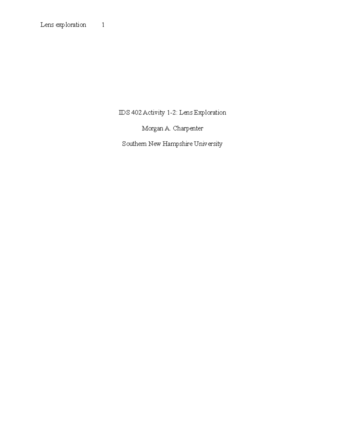 IDS 402 - Module 1 Activity: Exploring Eating Disorders Through Lenses ...