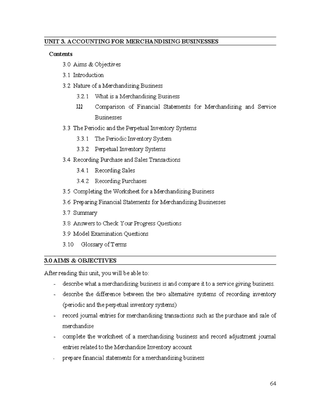 FOA1-3: Accounting for Merchandising Businesses - Unit 3 Overview - Studocu