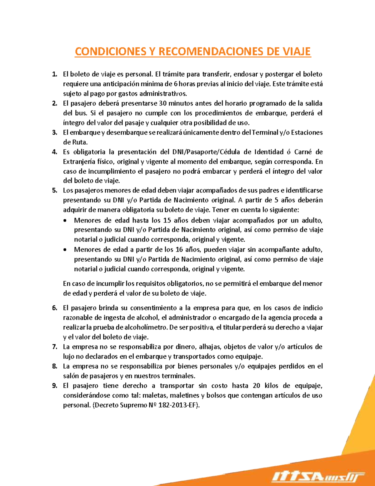 Términos y Condiciones de Viaje: Reglas y Recomendaciones - Studocu