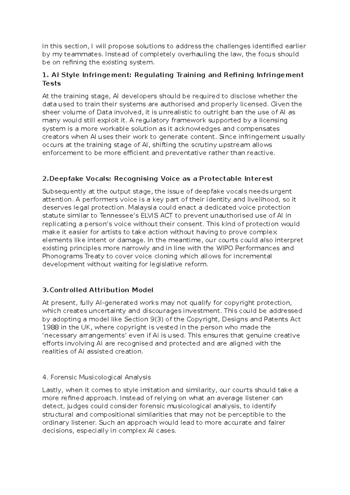 Copyright Project Draft: Proposals for AI Regulation and Protection ...