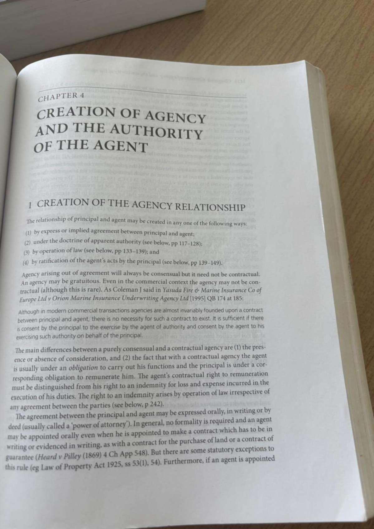 CHAPTER 4: CREATION OF AGENCY & AGENT AUTHORITY (LAW 101) - Studocu