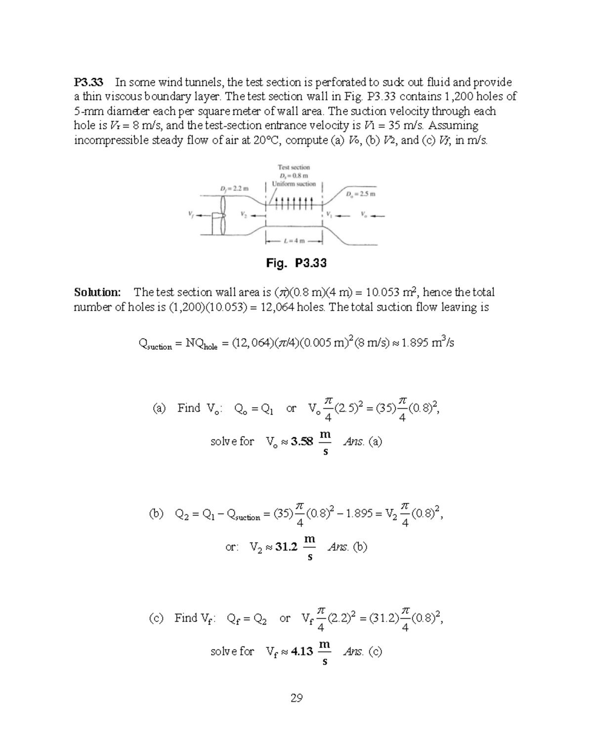 P3.33 Fluid Flow Calculations in Wind Tunnel Test Section - Studocu