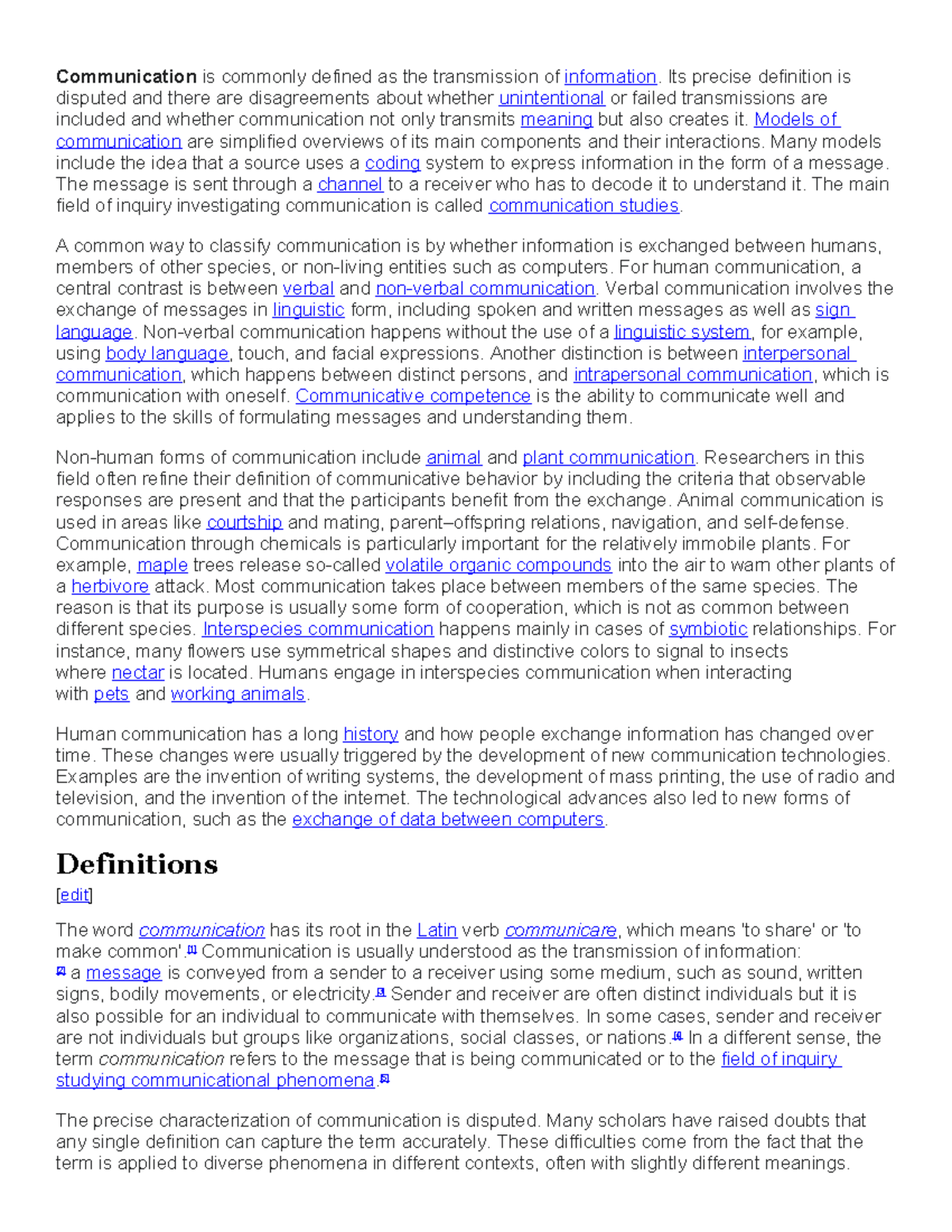 Communication Studies: An Overview of Key Concepts and Models - Studocu
