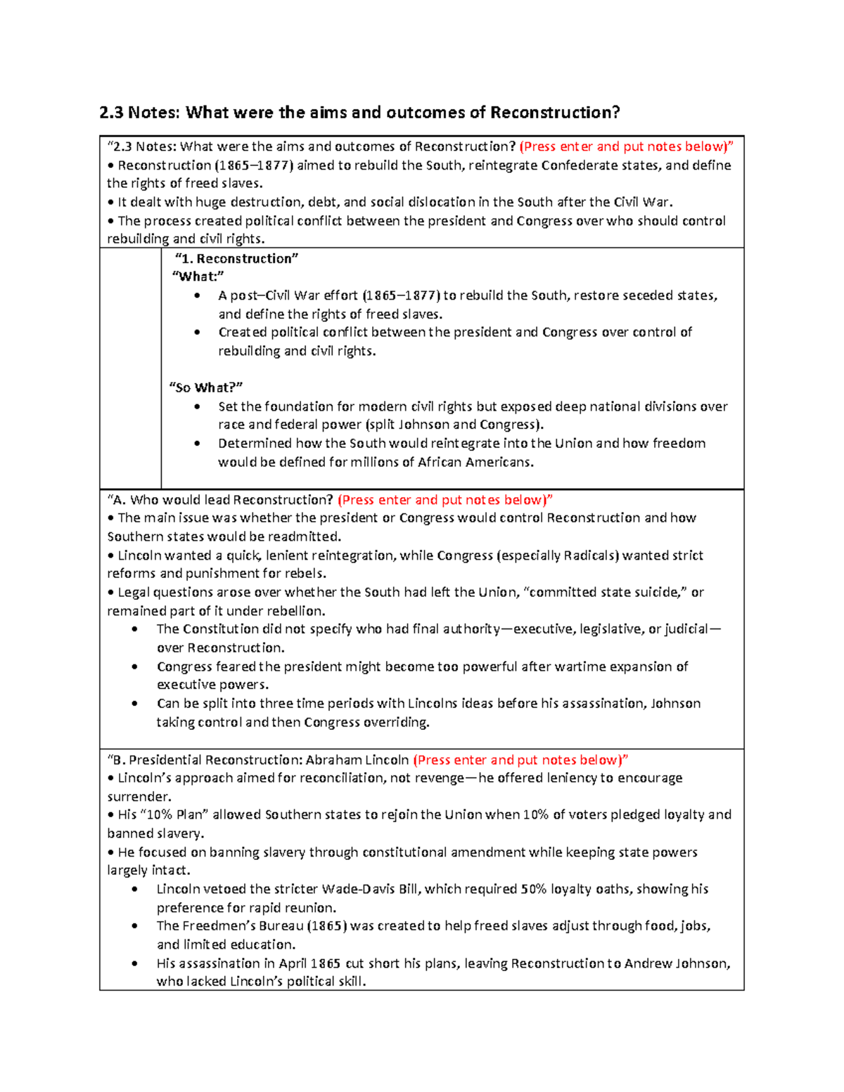 Wade Davis Bill Def