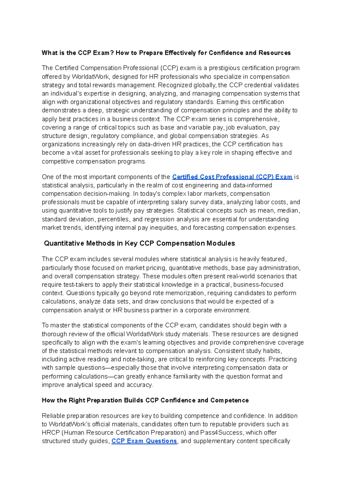 CCP Exam Prep: Effective Strategies & Resources for Success - Studocu