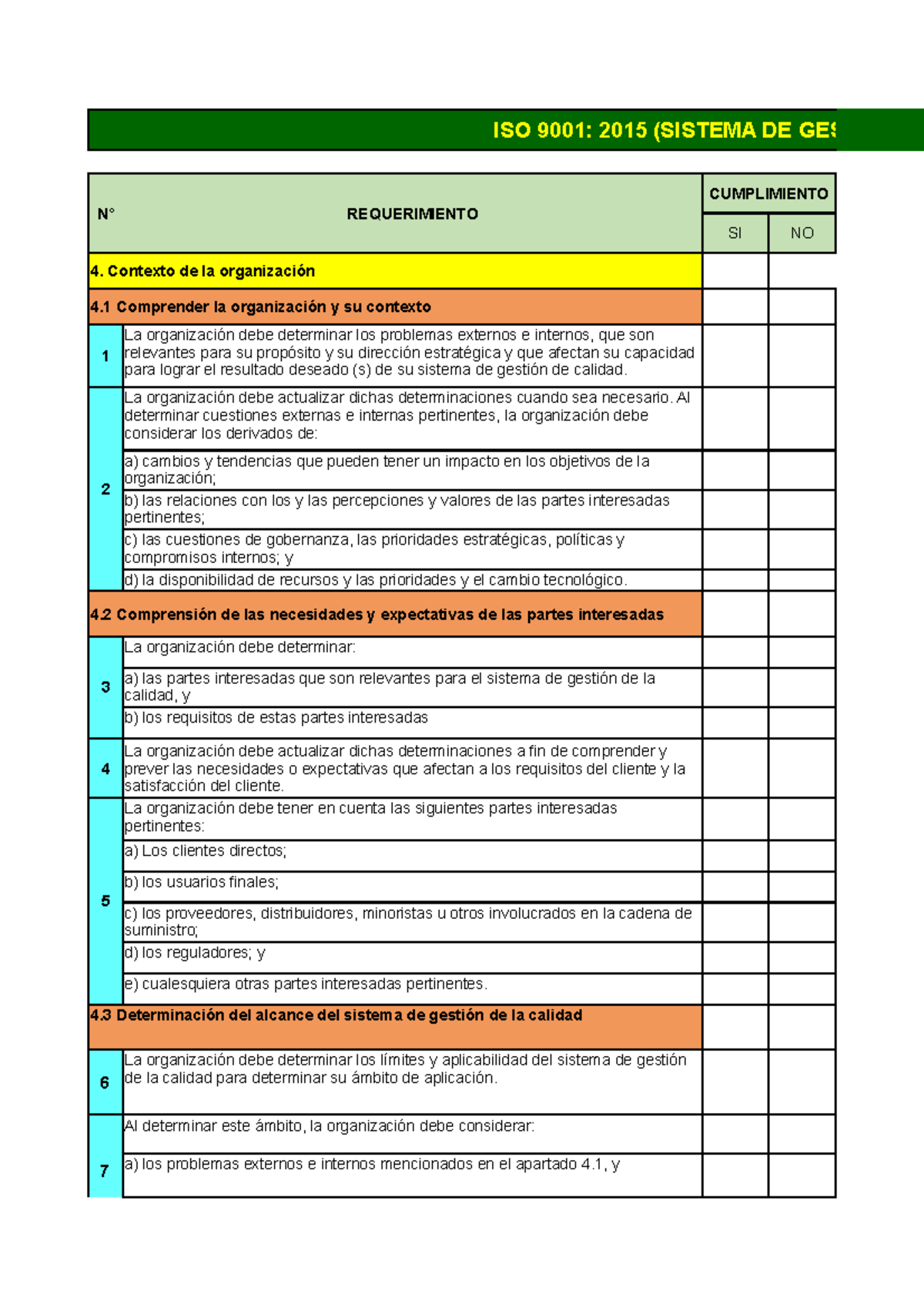 ISO 9001:2015 - Guía Completa del Sistema de Gestión de Calidad - Studocu