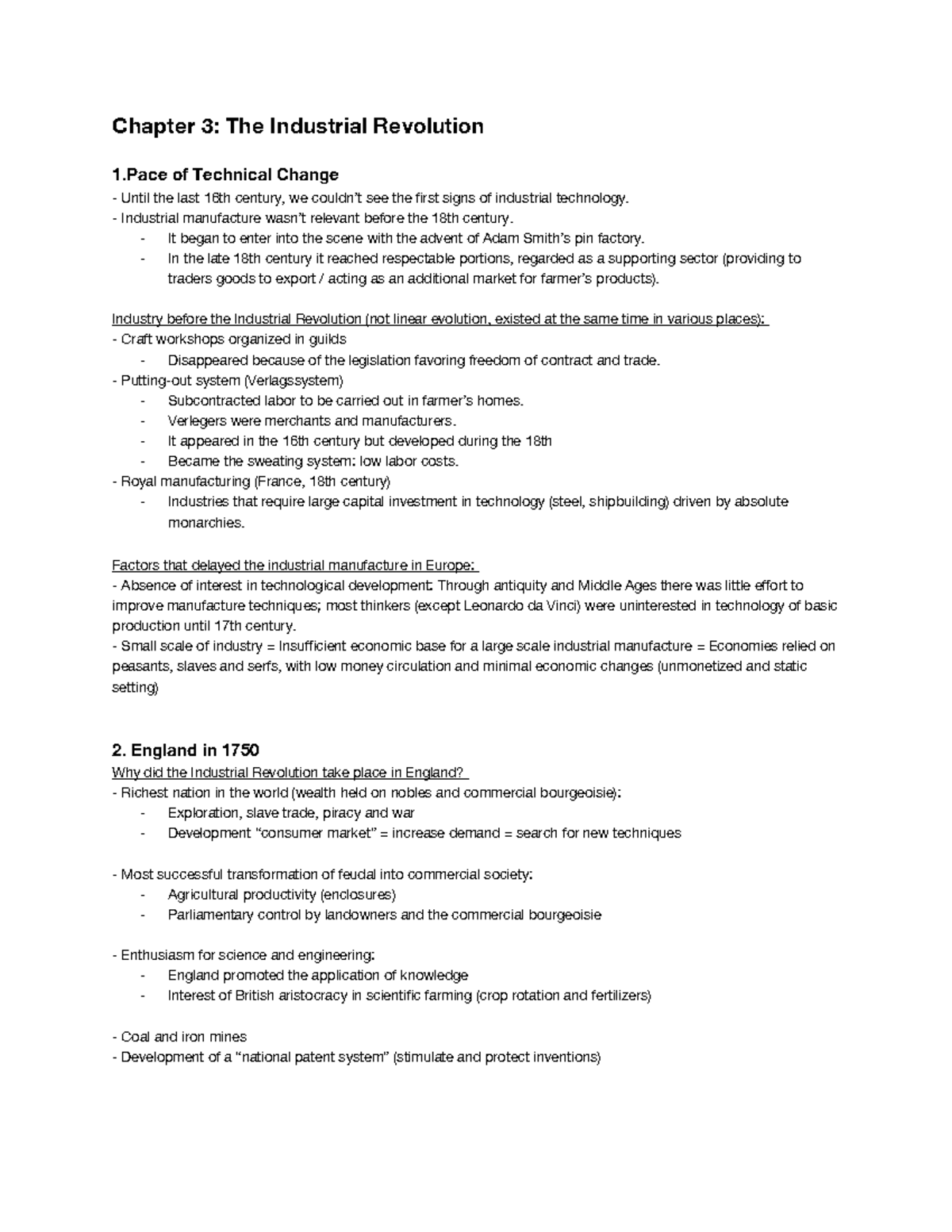 Chapter 3: The Industrial Revolution - Key Developments and Impacts ...