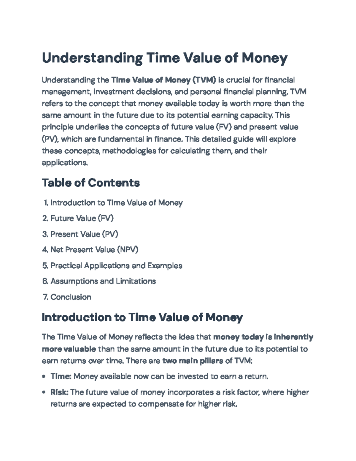 Understanding the Time Value of Money (TVM) in Financial Planning ...
