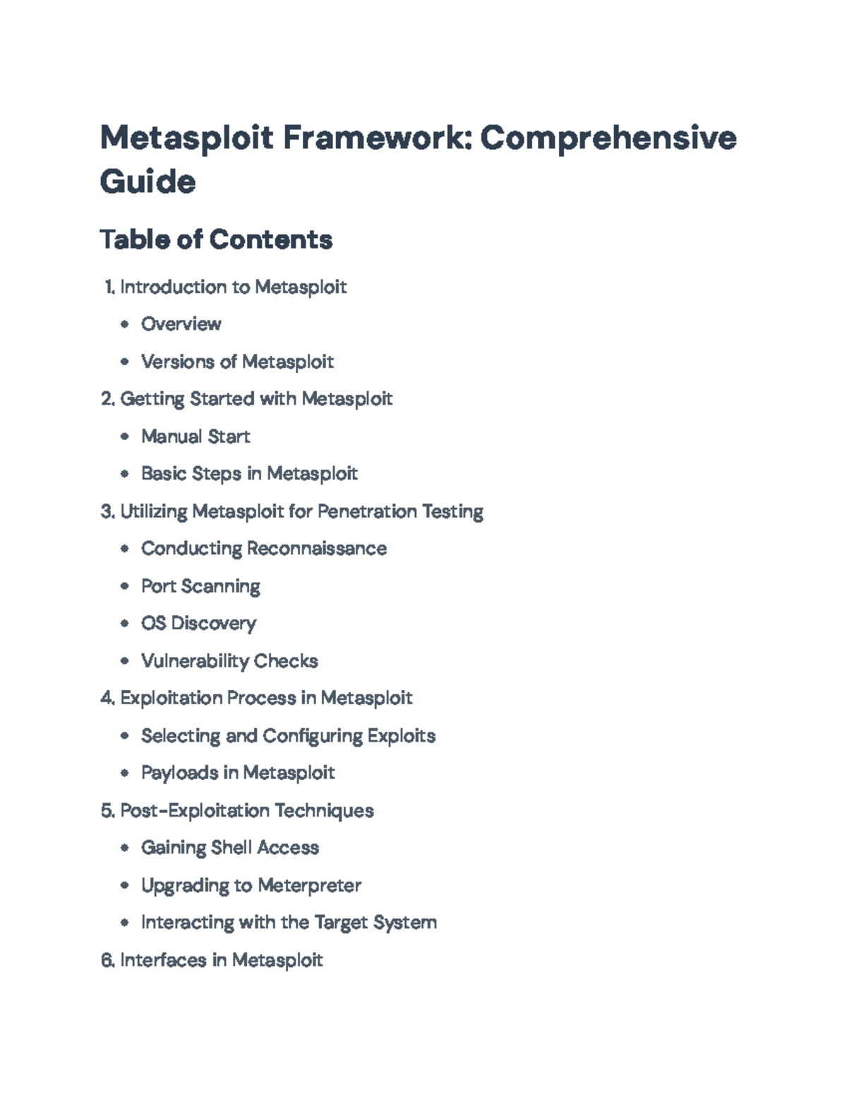 Comprehensive Guide to Metasploit Framework for Penetration Testing ...