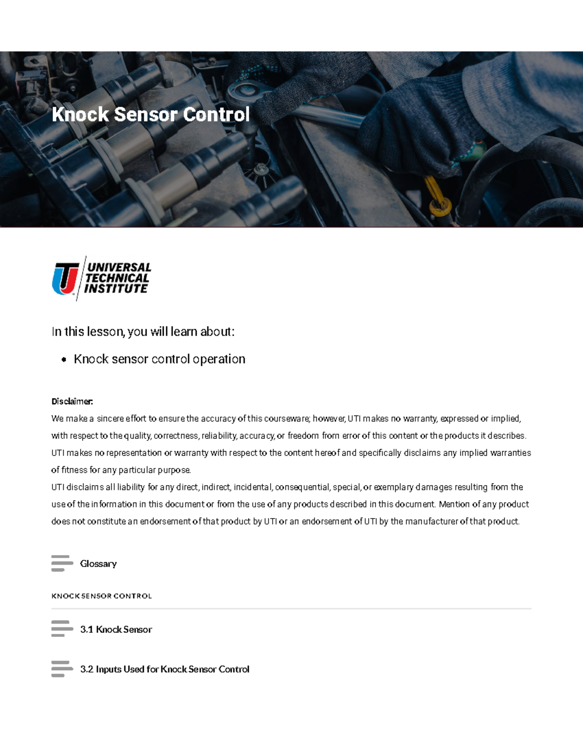 Knock Sensor Control and Ion Current Sensing Technology Overview - In ...