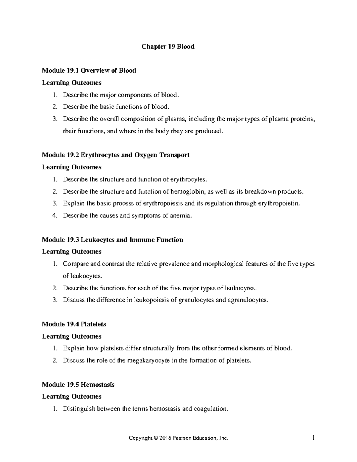 Ch 19 objectives - Copyright © 2016 Pearson Education, Inc. 1 Chapter ...