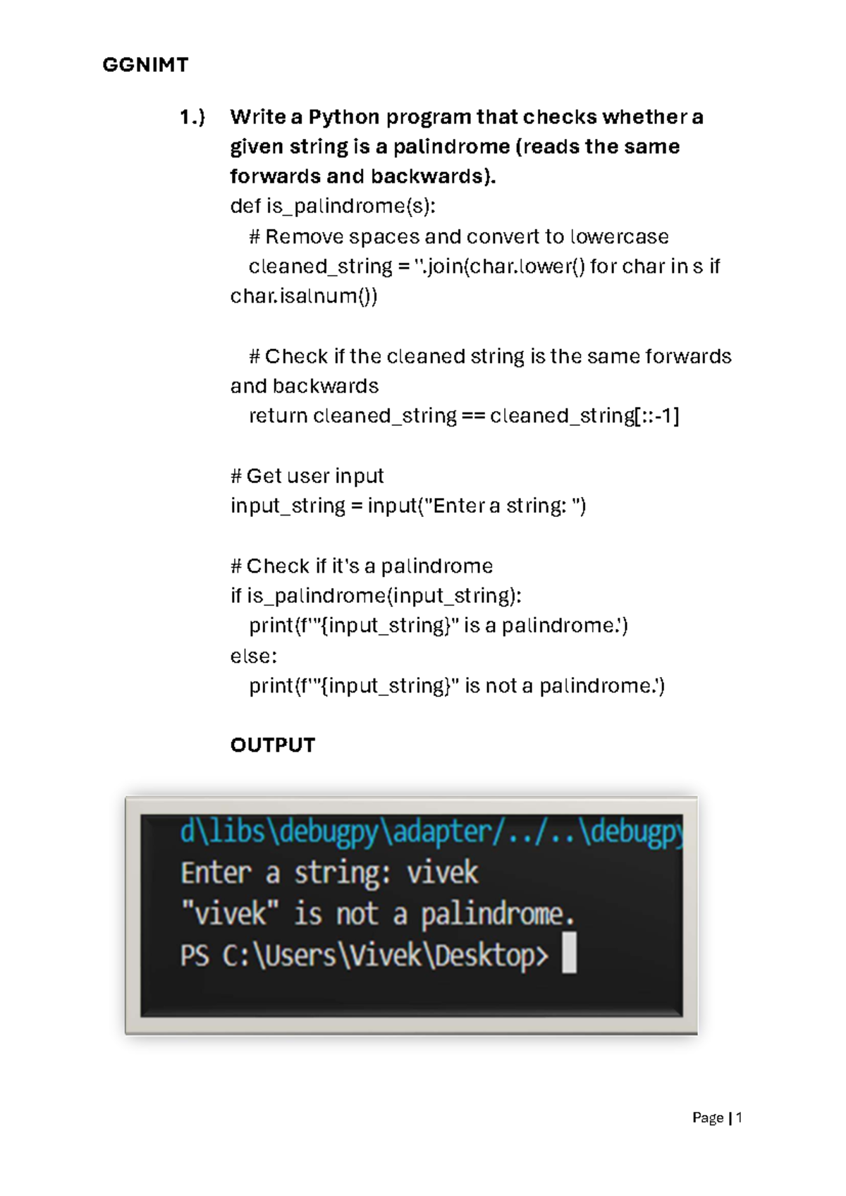 Practical Python Programming Exercises - GGNIMT - Studocu