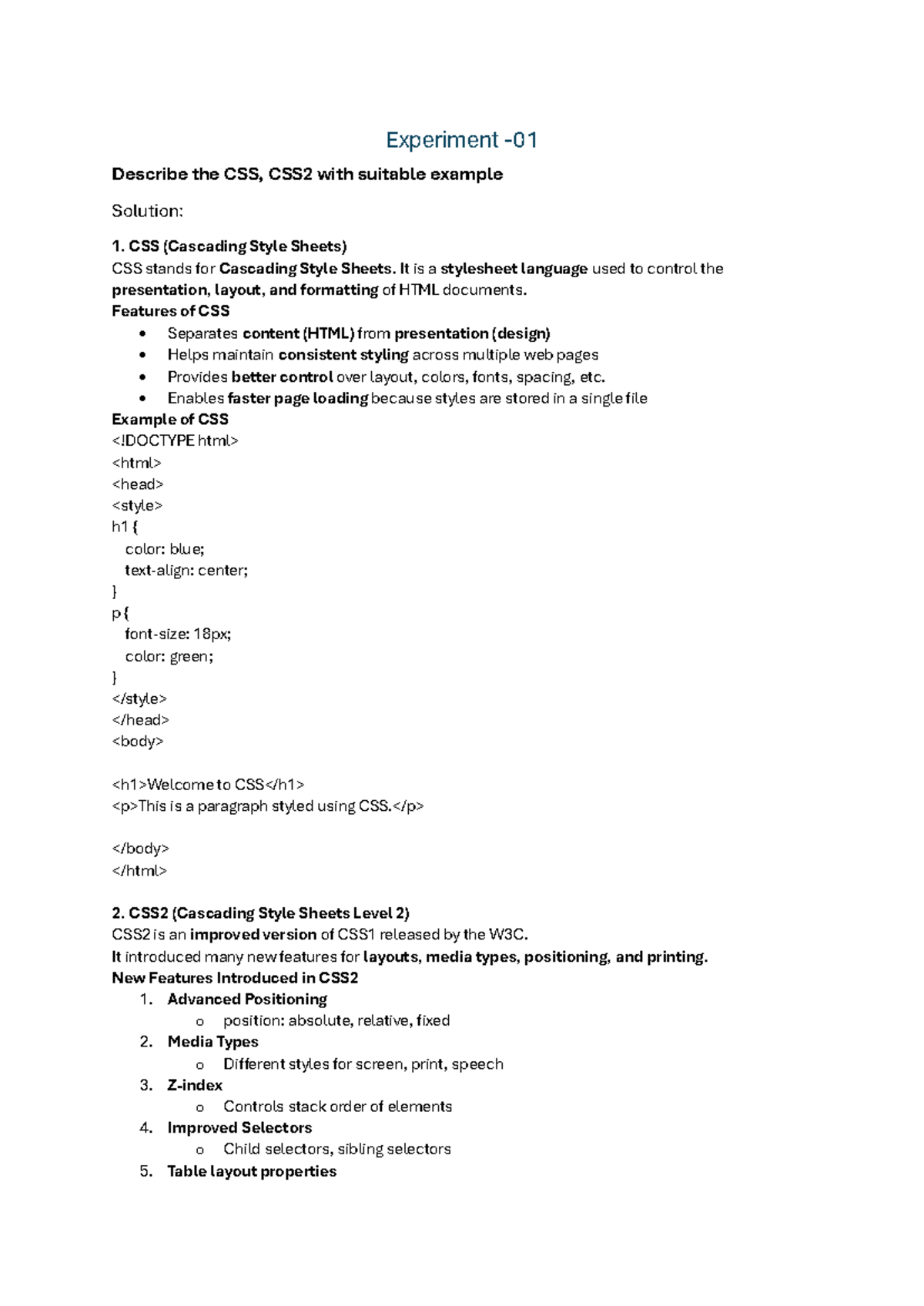IWT Practical Notes: CSS, HTML, JavaScript, and PHP Experiments - Studocu