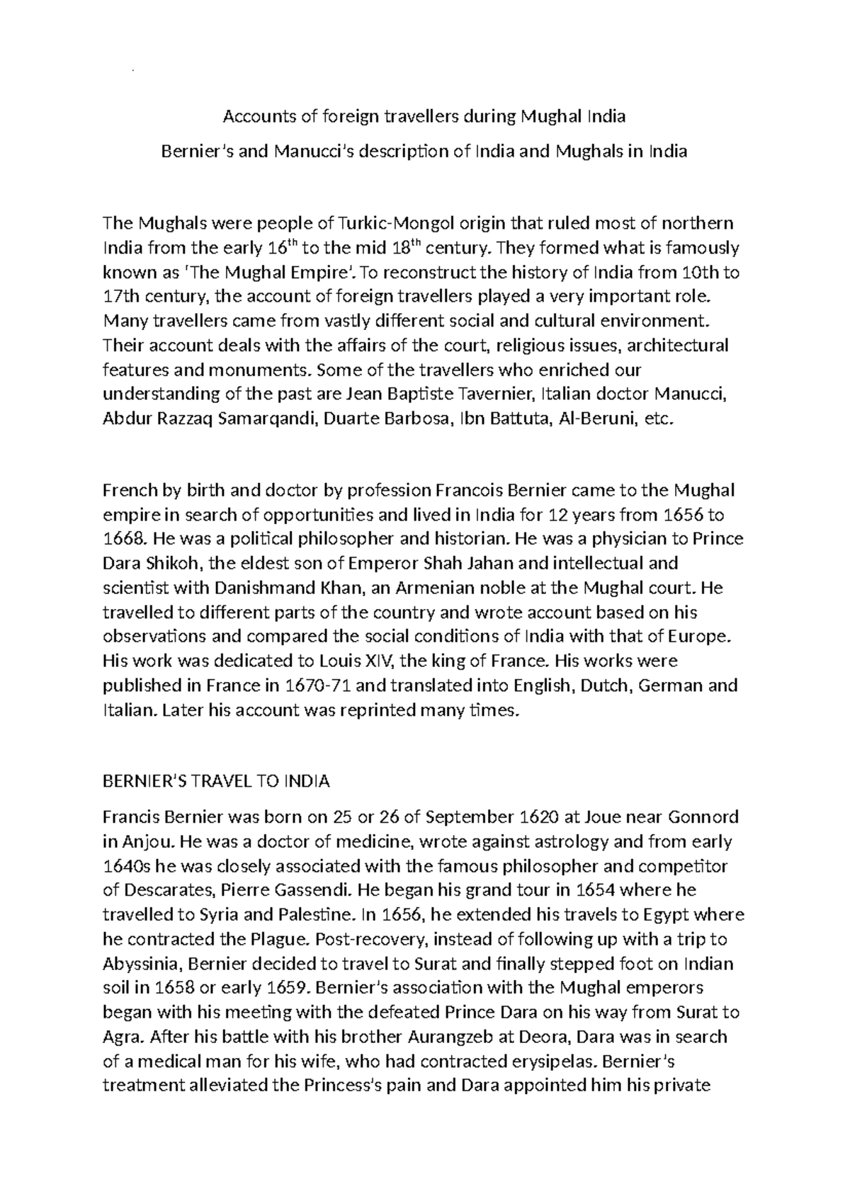 Accounts of Foreign Travellers in Mughal India – A Historical Insight ...