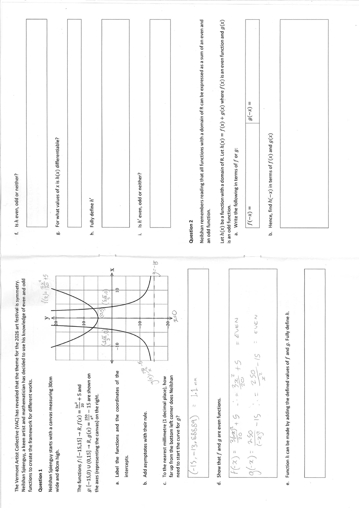 Mathematical Methods: Unit 3 - Symmetry Art Application Task - Studocu