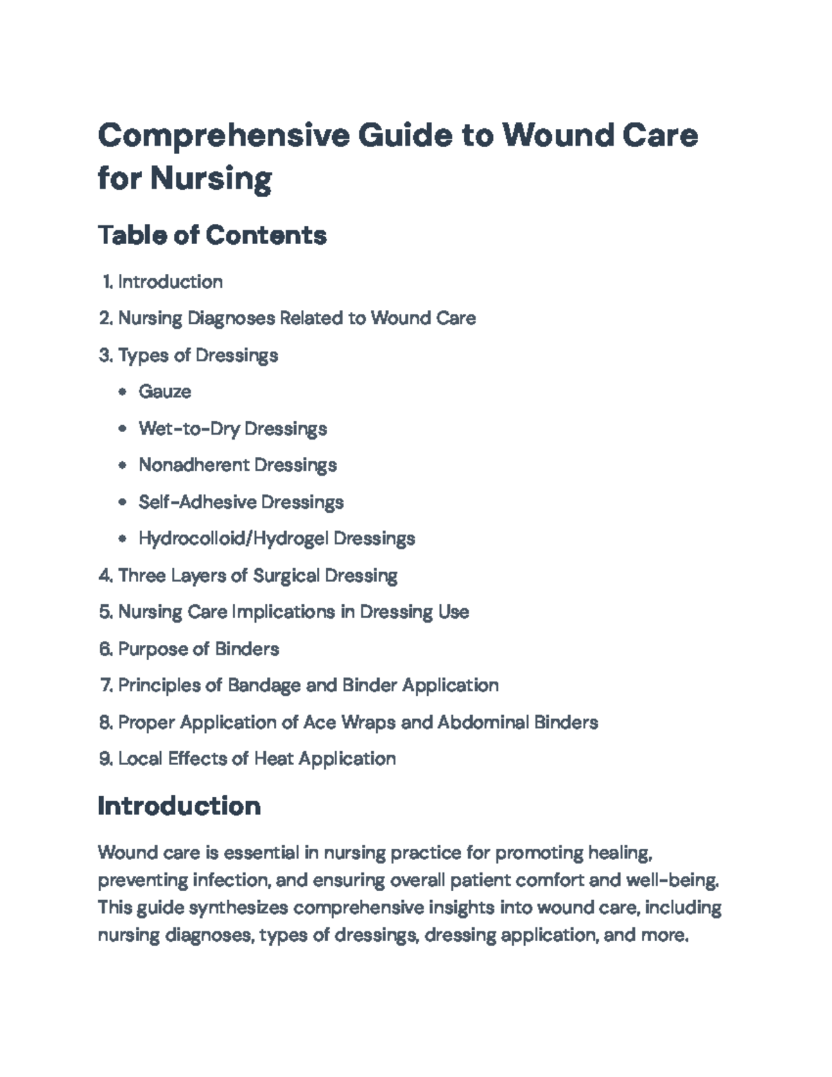 Nursing Guide for Wound Care: Best Practices & Dressing Types ...