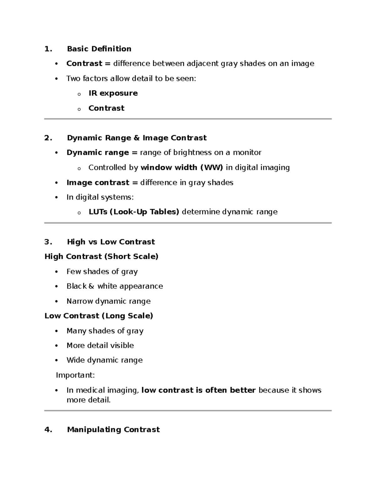 Chapt 27 Study Guide: Contrast in X-Ray Imaging (Course Code: XRAY101 ...