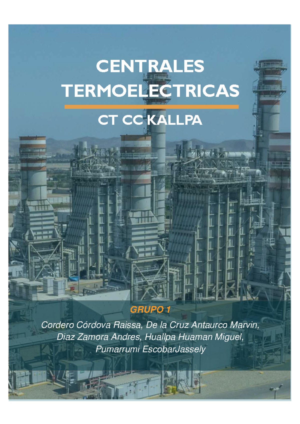 Informe Energético de la CT CC Kallpa - Grupo 1 MN163-A - Document Preview
