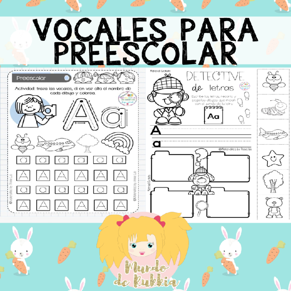 Cuaderno de vocales para preescolar recopilado por Mundo de Rukkia ...