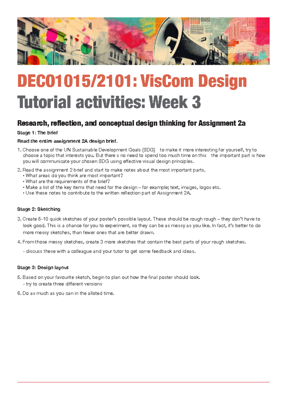 VisCom Design Tutorial Activities: Week 3 - Research & Conceptual ...