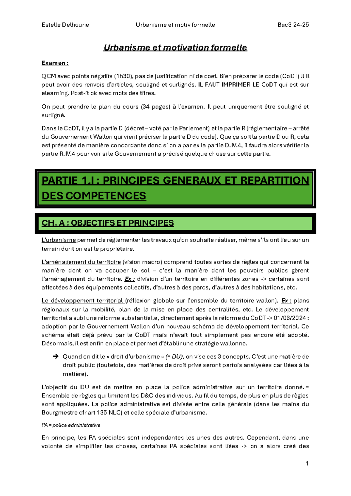 Bac3 Urbanisme : Synthèse sur le CoDT et la Planification Territoriale ...
